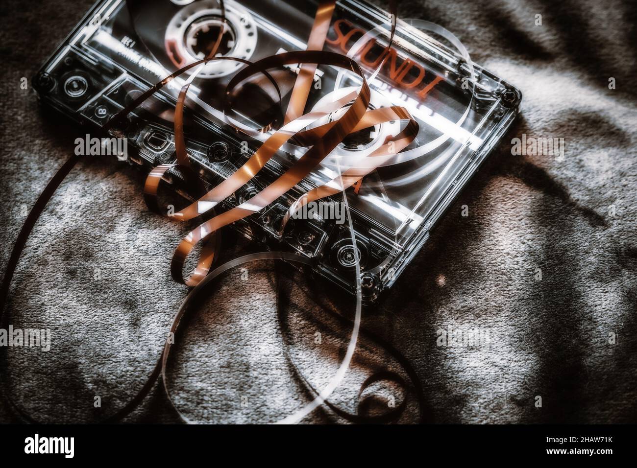 Cassette tape unraveled hires stock photography and images Alamy
