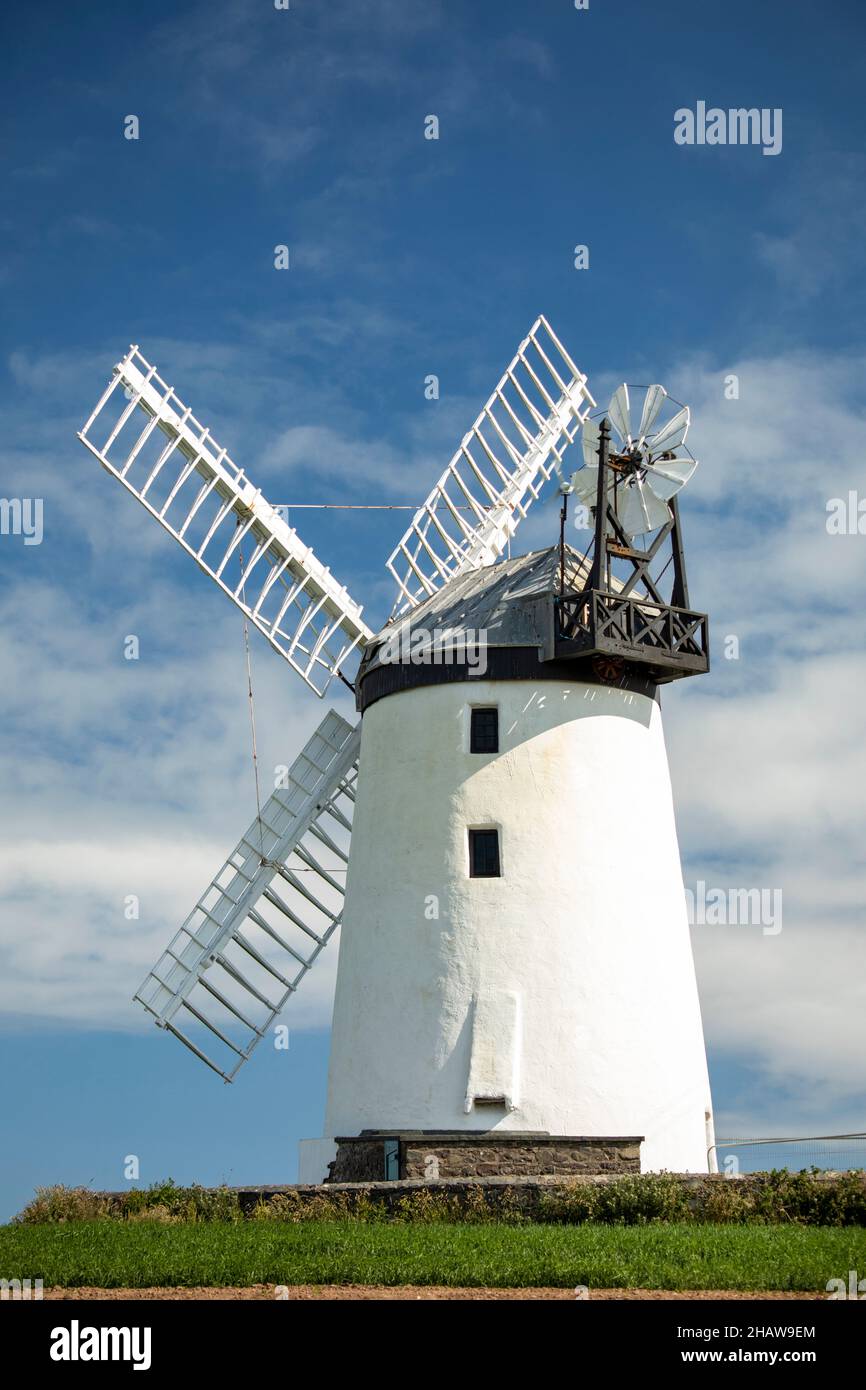 UK Northern Ireland, Co Down, Millisle, Ballycopeland Windmill, Ulster’s only with original mechanism Stock Photo