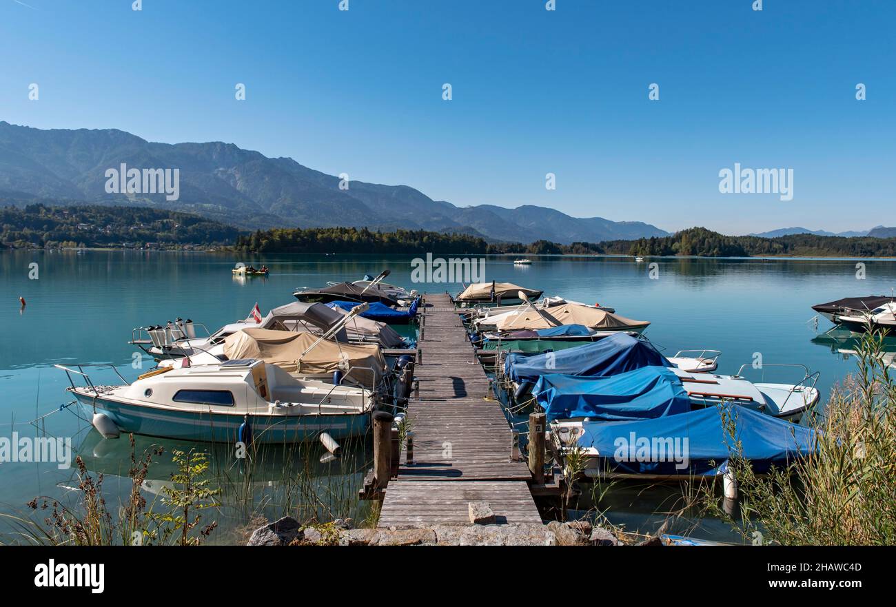 Lake Faak, Faaker See, Carinthia, Austria Stock Photo
