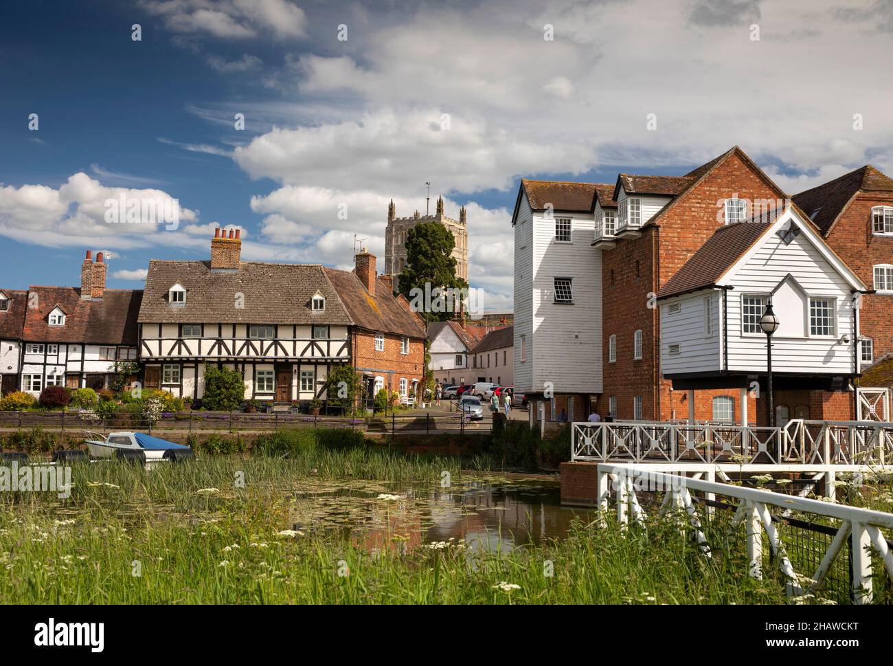 UK, England, Gloucestershire, Tewkesbury, St Mary’s Road, old water ...