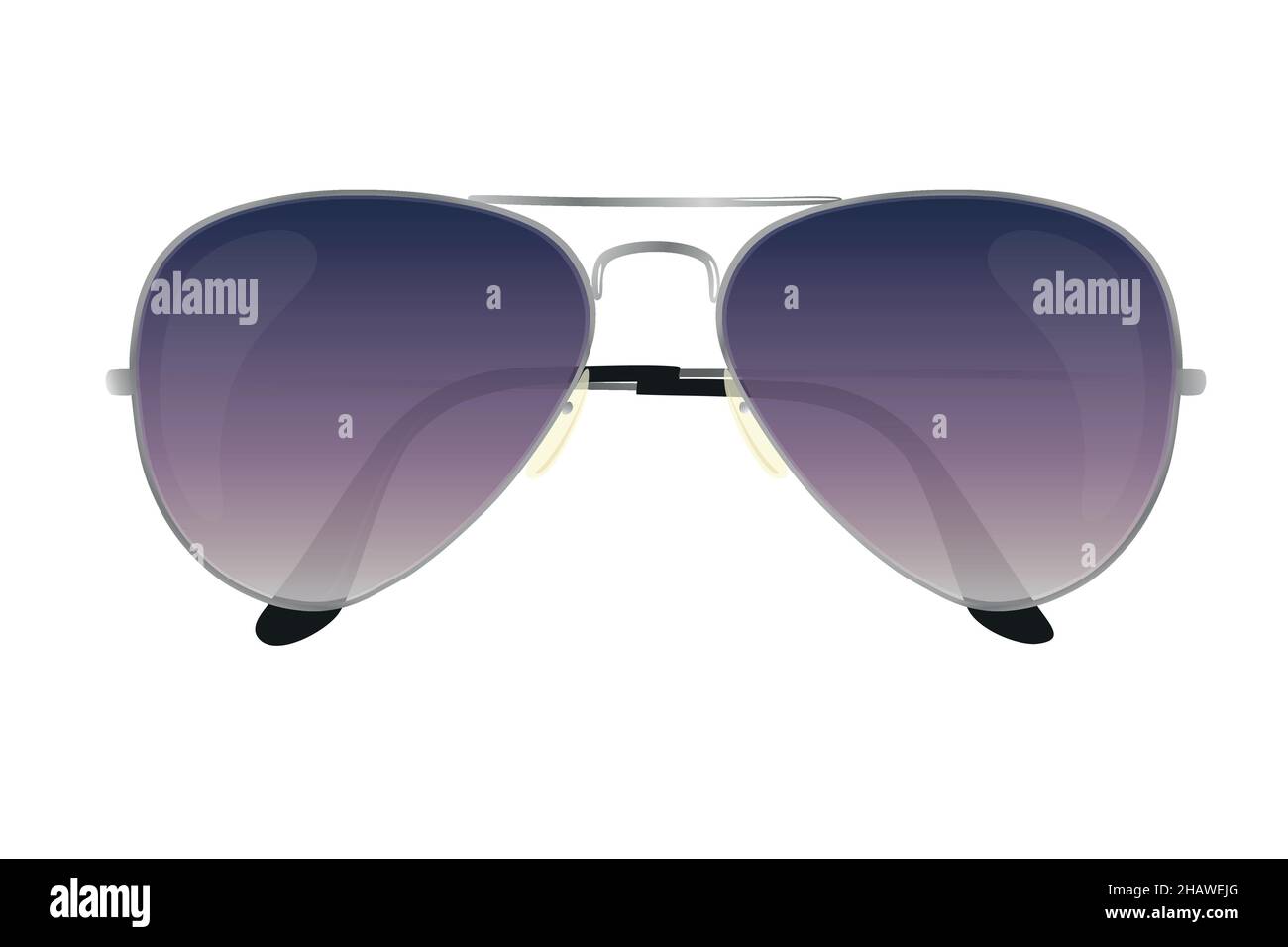 Gradient aviator sunglasses. Vector illustration EPS 10 Stock Vector