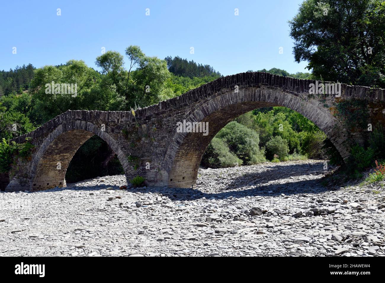 Greece, Epirus, medieval Milos stone bridge Stock Photo - Alamy