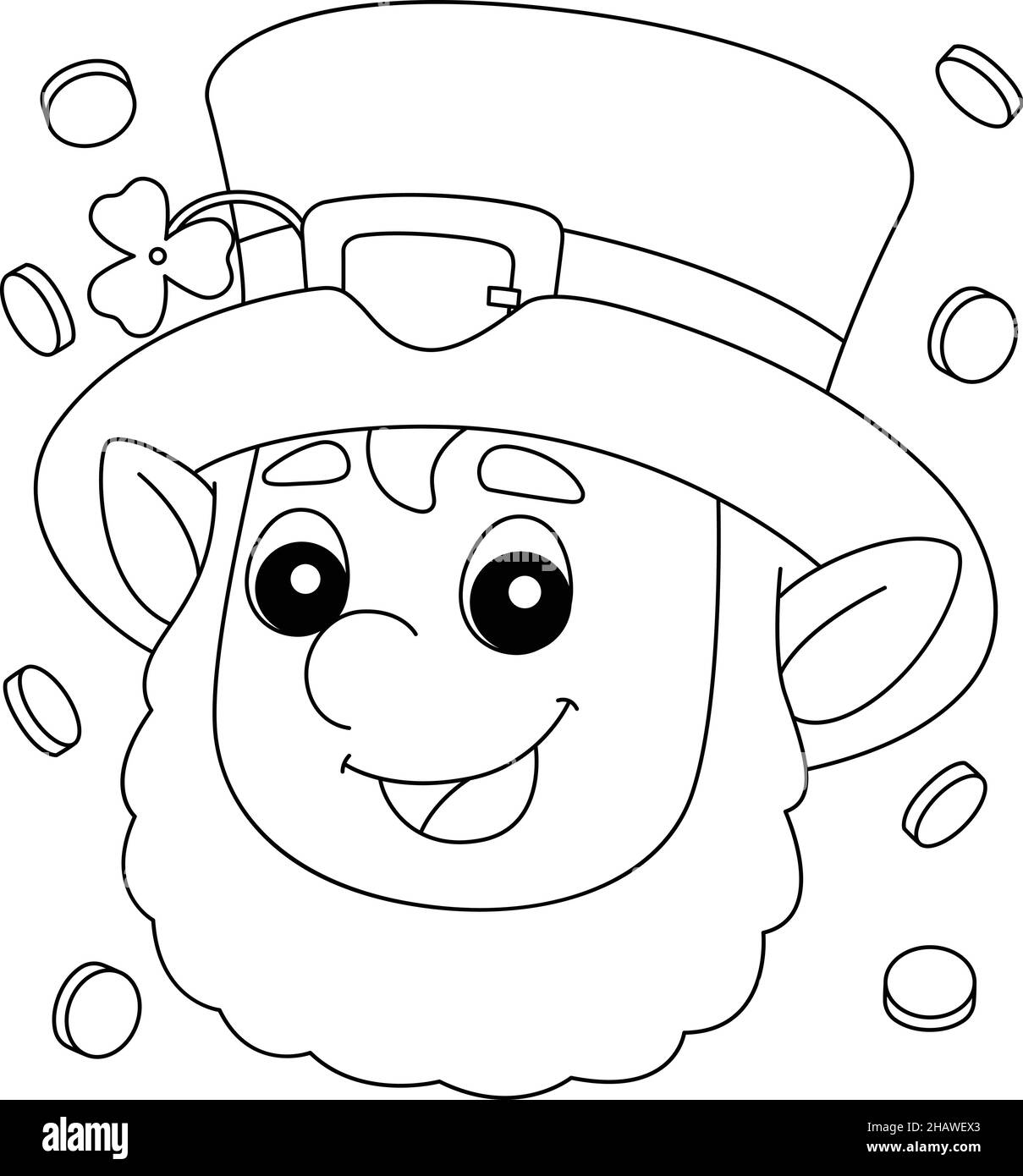 St. Patricks Day Leprechaun Coloring Page for Kids Stock Vector Image & Art - Alamy st-patricks-day-leprechaun-coloring-page-for-kids-stock-vector-image-art-alamy