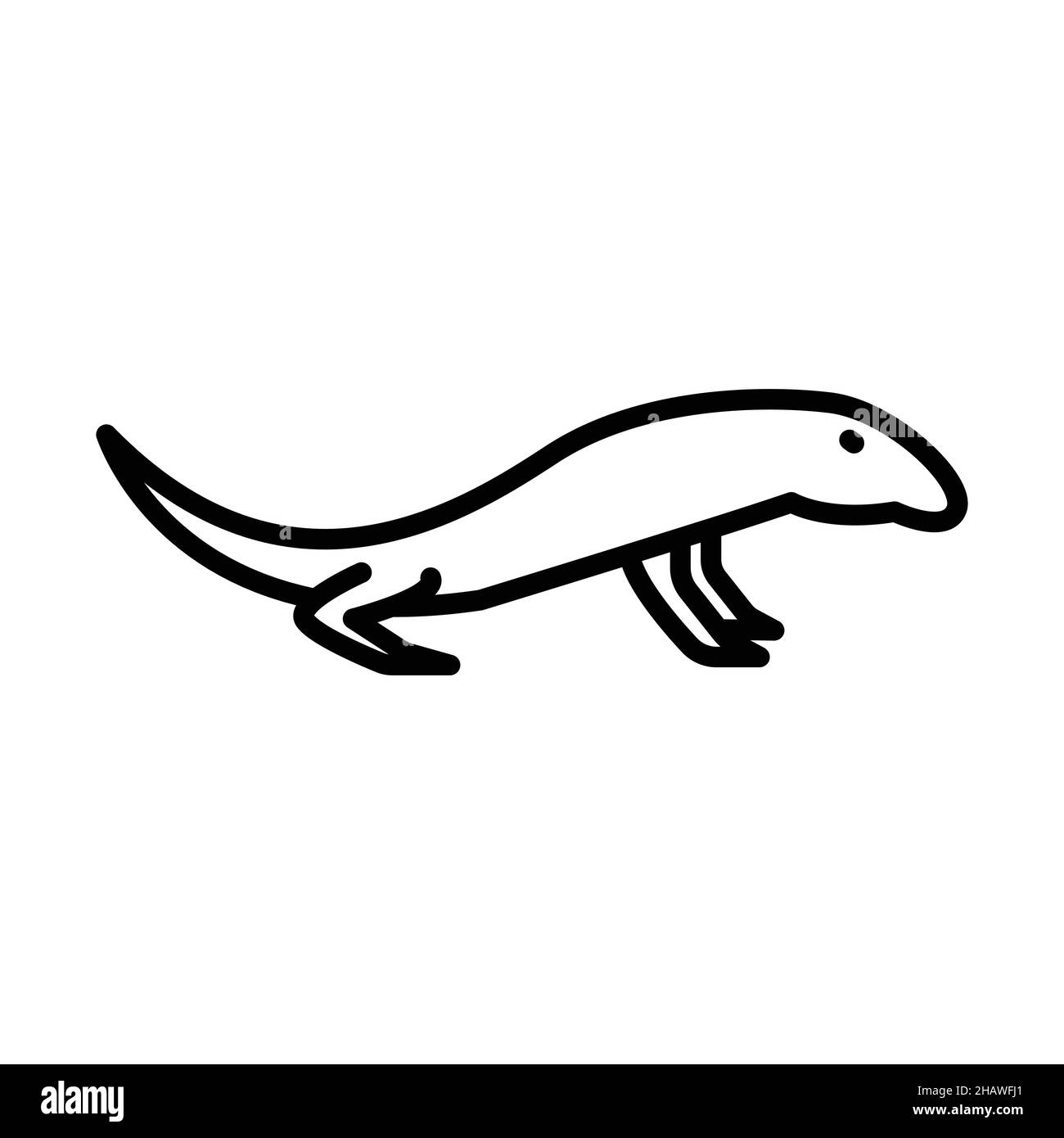 Crested Gecko Outline Icon Animal Vector Stock Vector Image & Art - Alamy