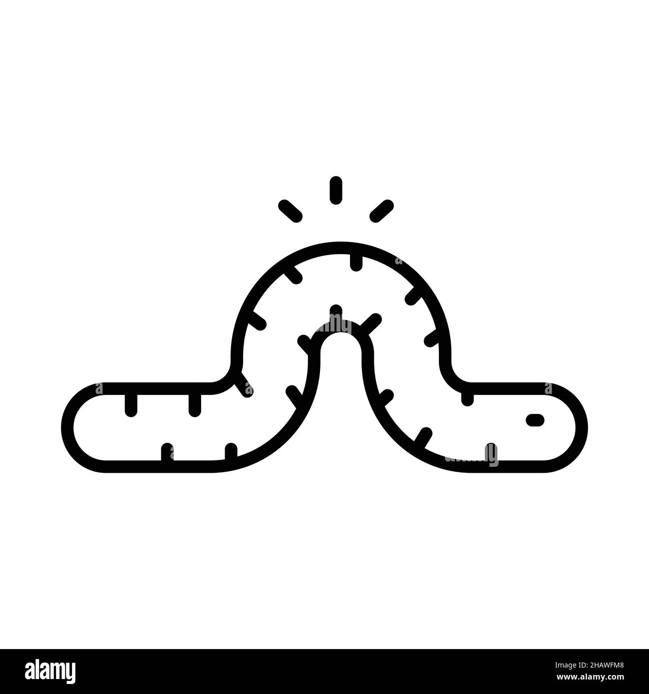 Worm Outline Icon Animal Vector Stock Vector Image & Art - Alamy