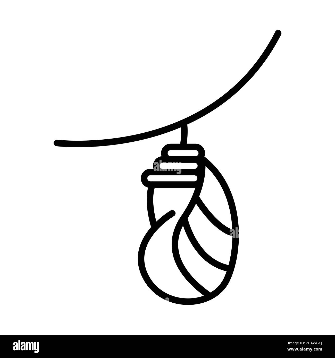 Cocoon Outline Icon Animal Vector Stock Vector Image & Art Alamy