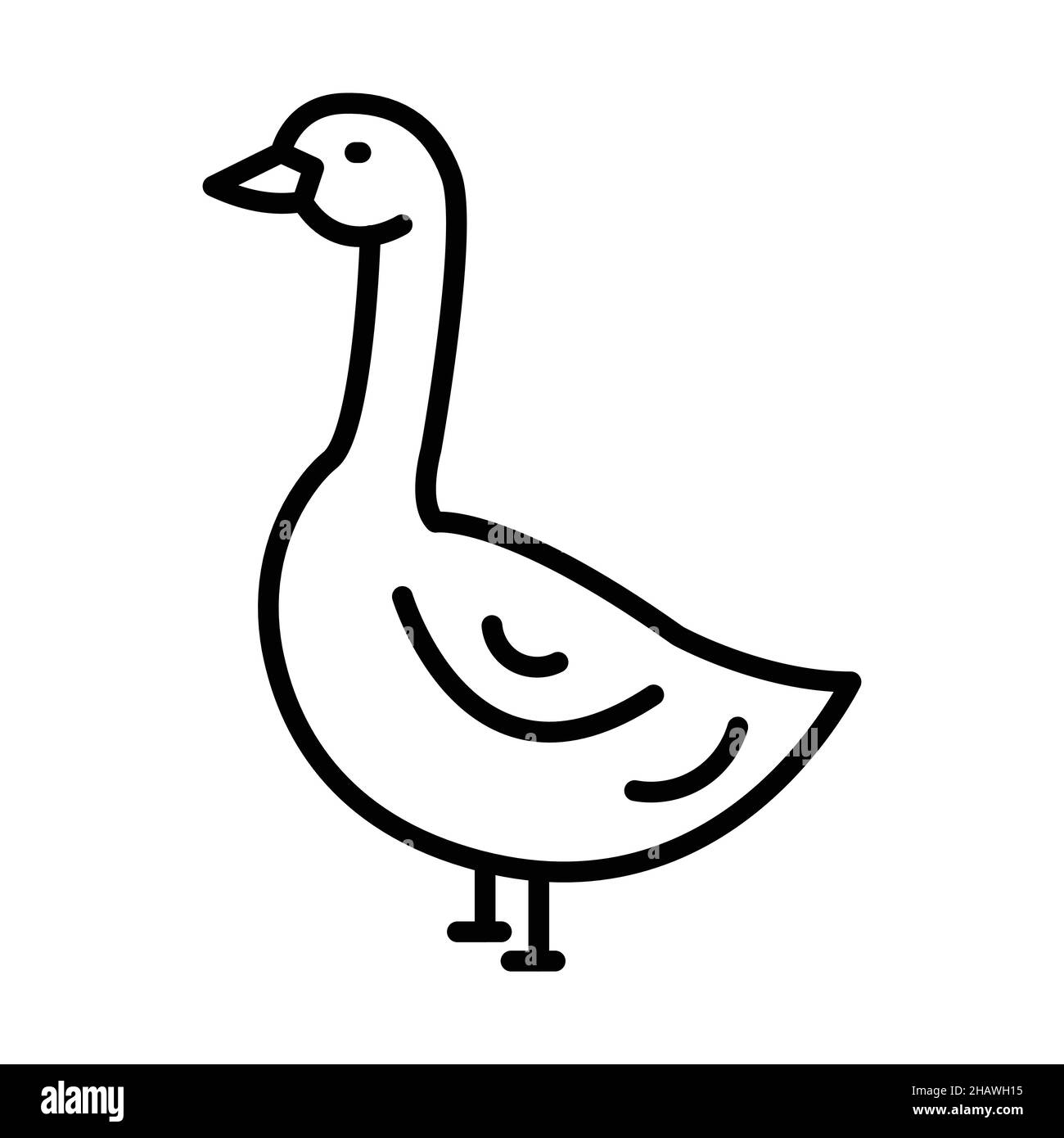 Goose Outline Icon Animal Vector Stock Vector Image & Art - Alamy