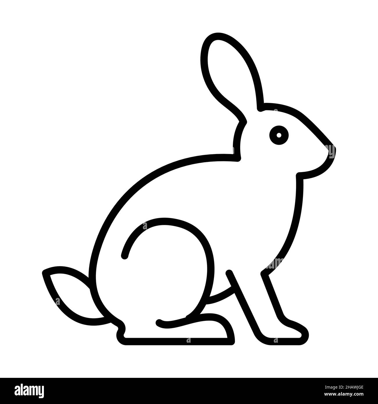 Rabbit Outline Icon Animal Vector Stock Vector Image & Art - Alamy