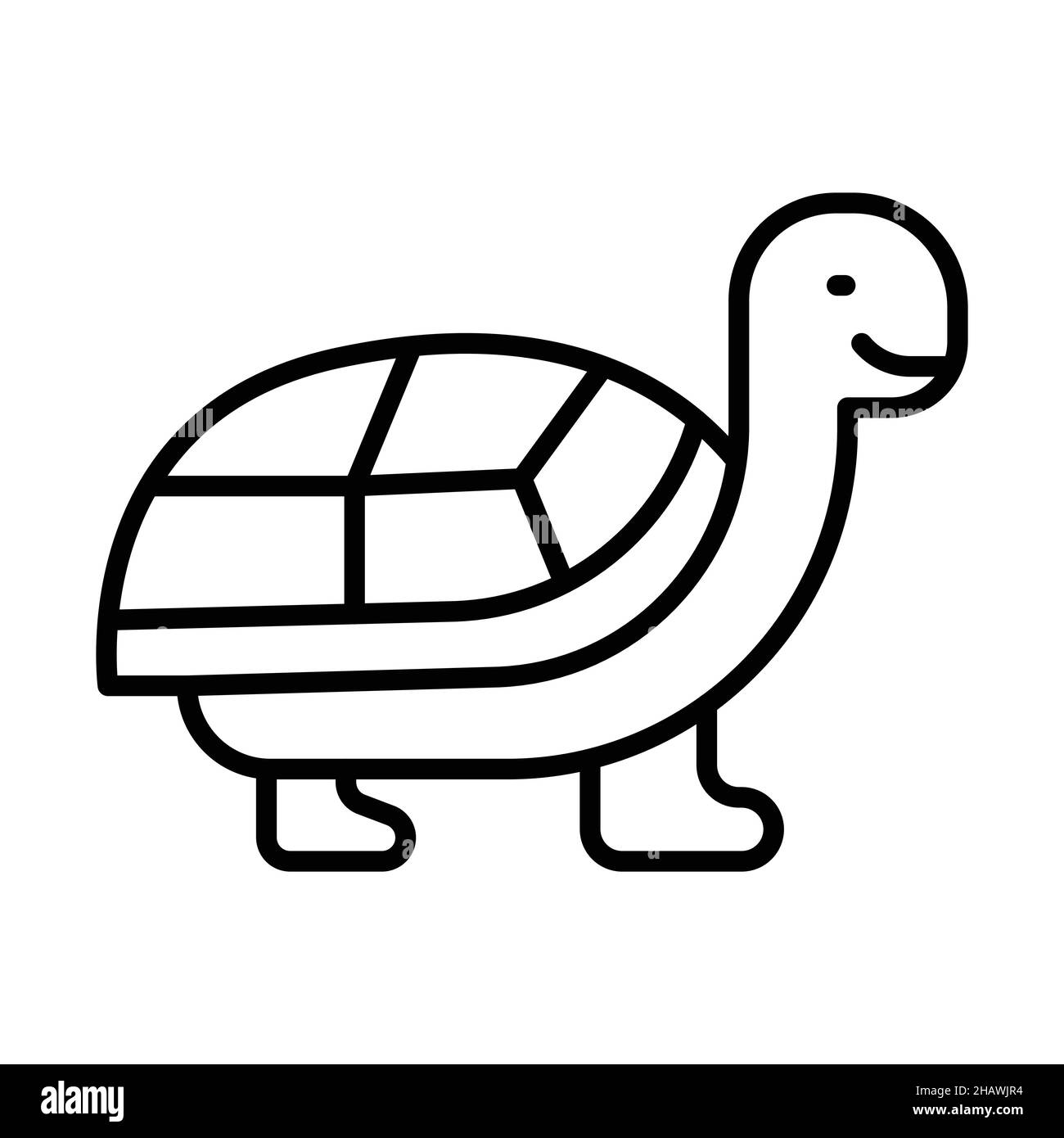 Turtle Outline Icon Animal Vector Stock Vector