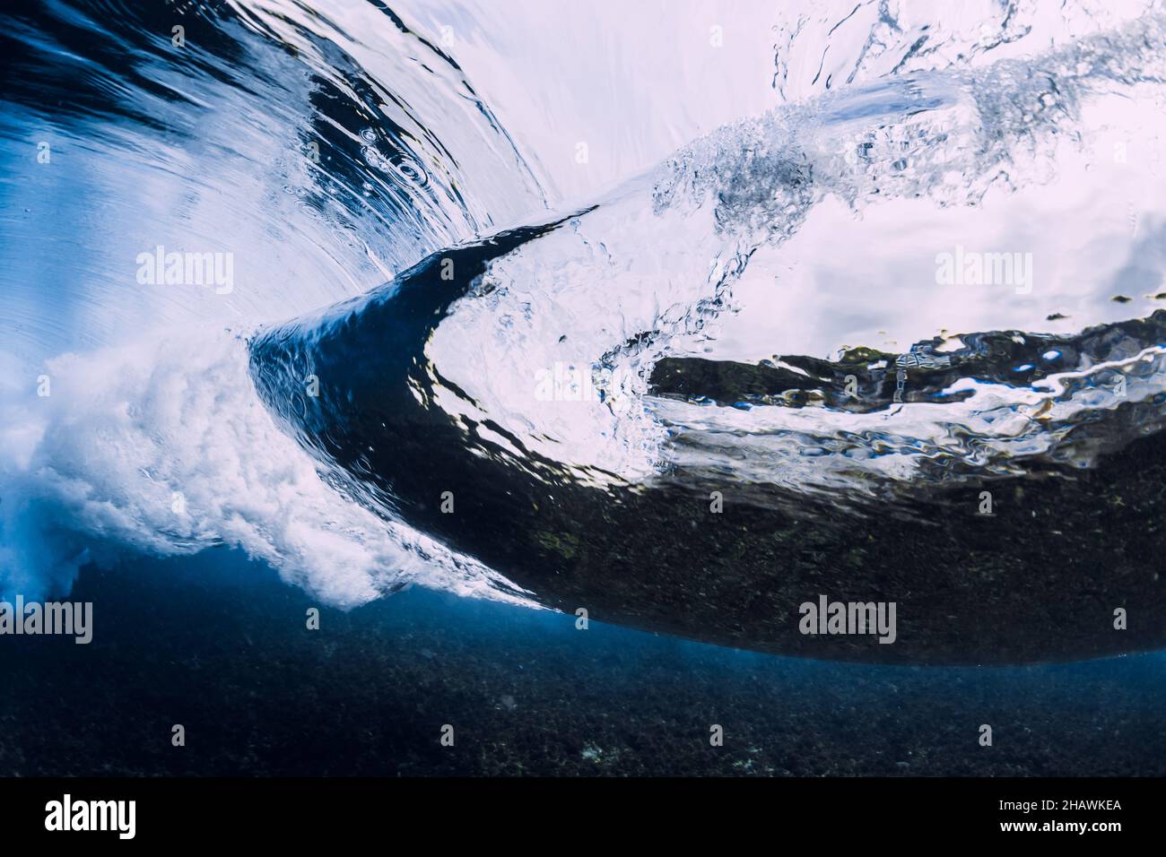 Transparent ocean water and breaking wave in underwater Stock Photo Alamy