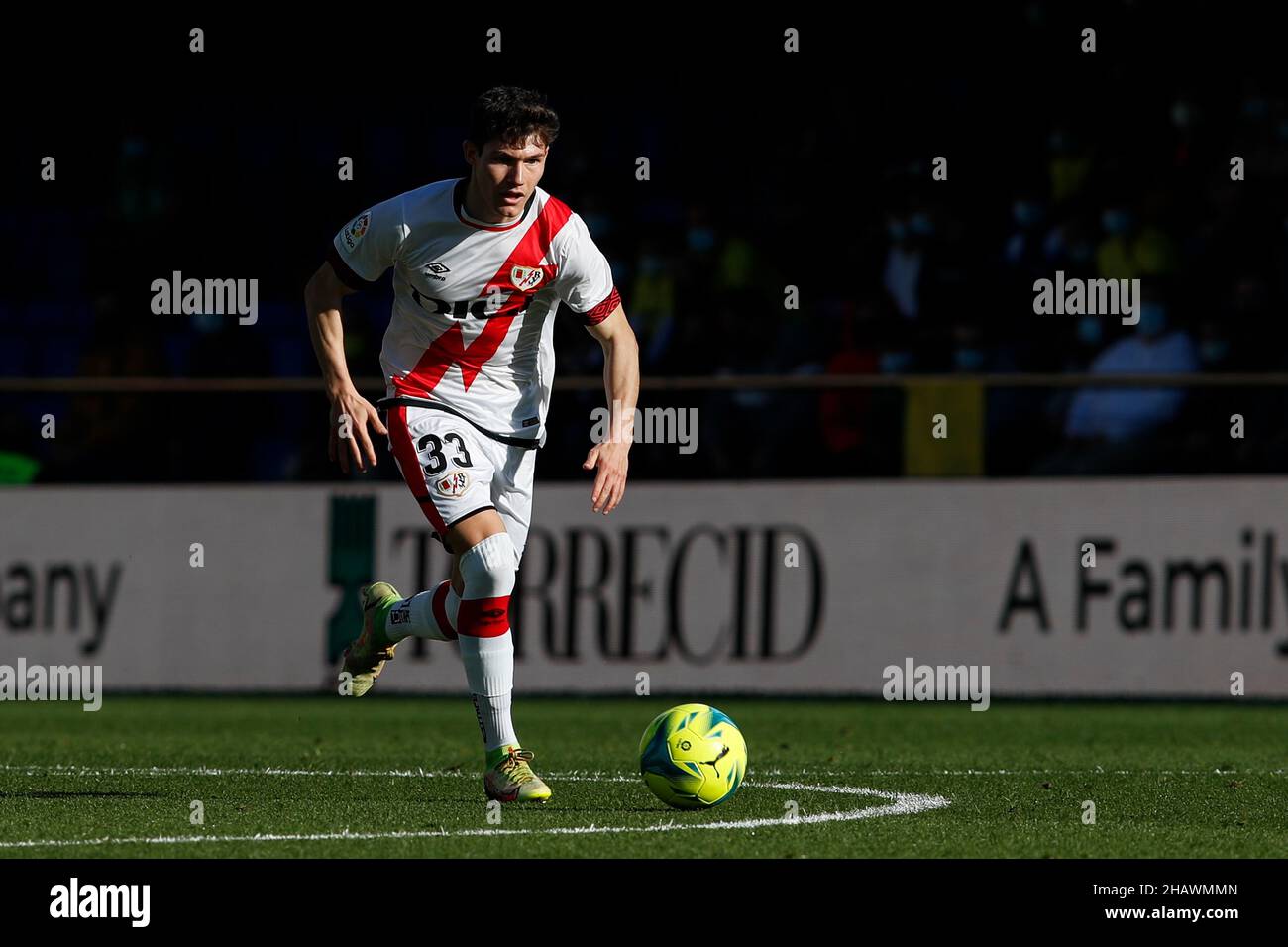 12th December 2021; Estadio La Ceramica, Vila Real, Spain; La Liga football, Villarreal CF versus Rayo Vallecano; Francisco Garcia of Rayo Vallecano Stock Photo