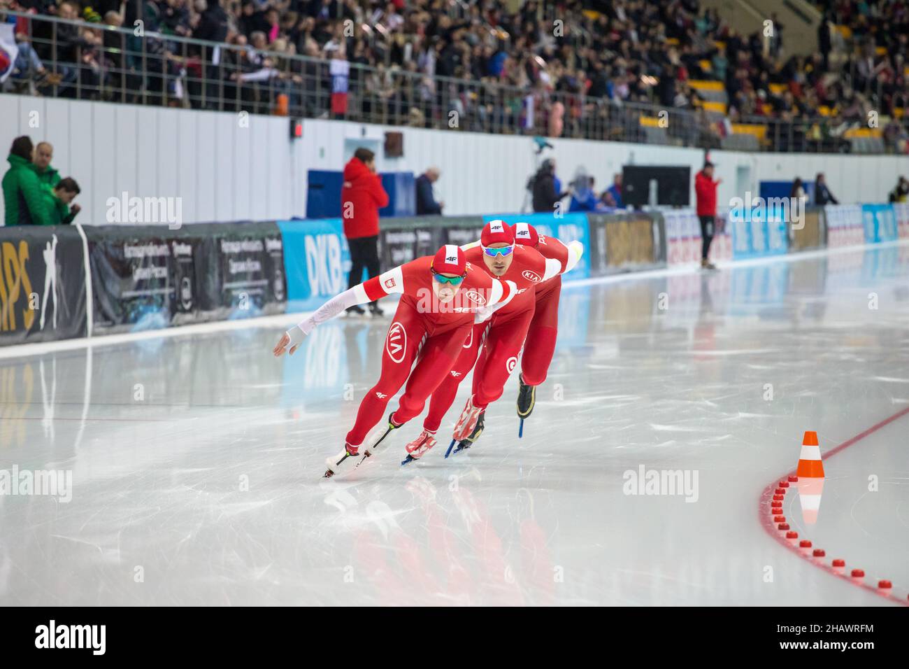 ISU European Speed Skating Championships. Athlete on ice. Classic speed
