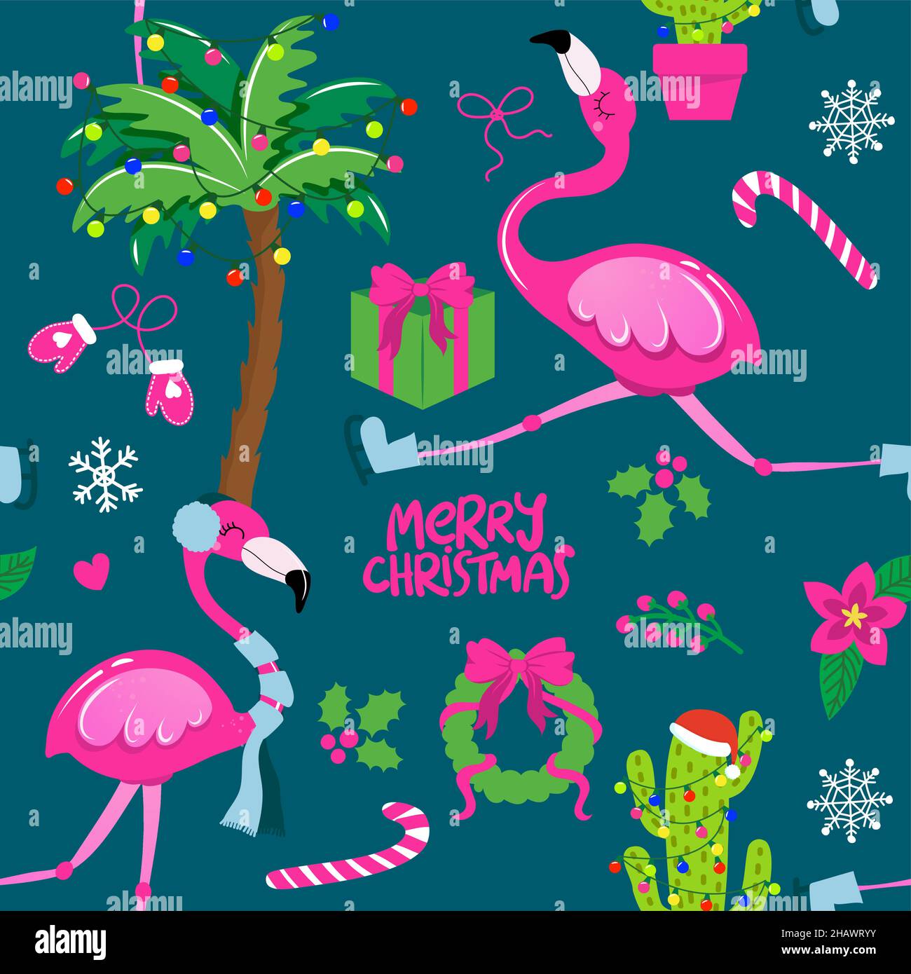 Palm Tree Christmas Lights Wallpaper