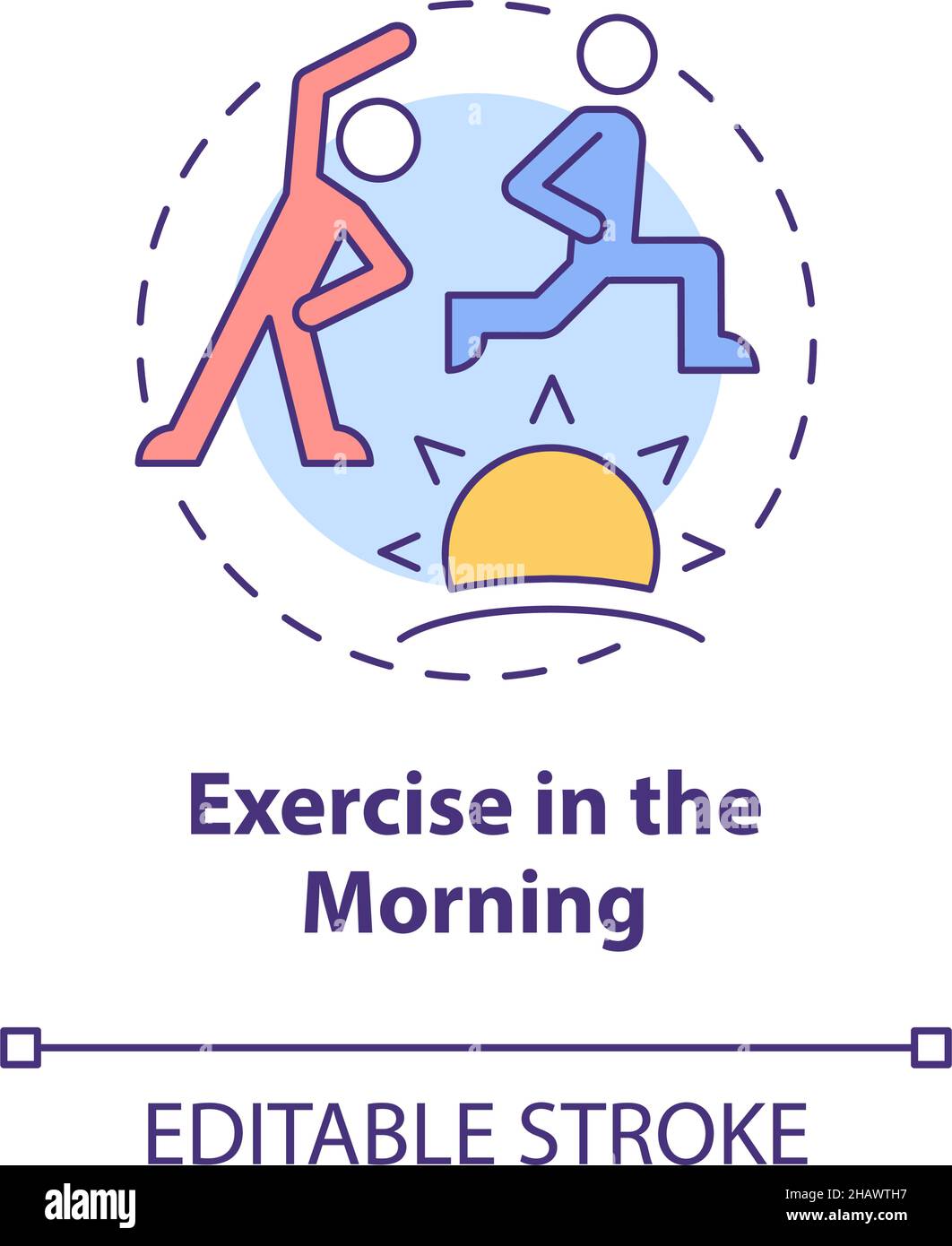 Exercise in morning concept icon Stock Vector Image & Art - Alamy