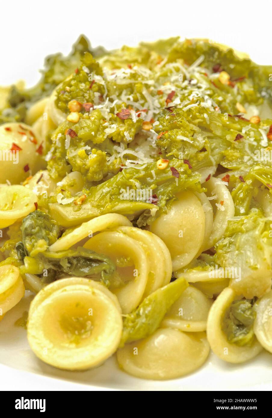 Orechie Shell Pasta Traditional italian orecchiette pasta closeup Stock Photo - Alamy