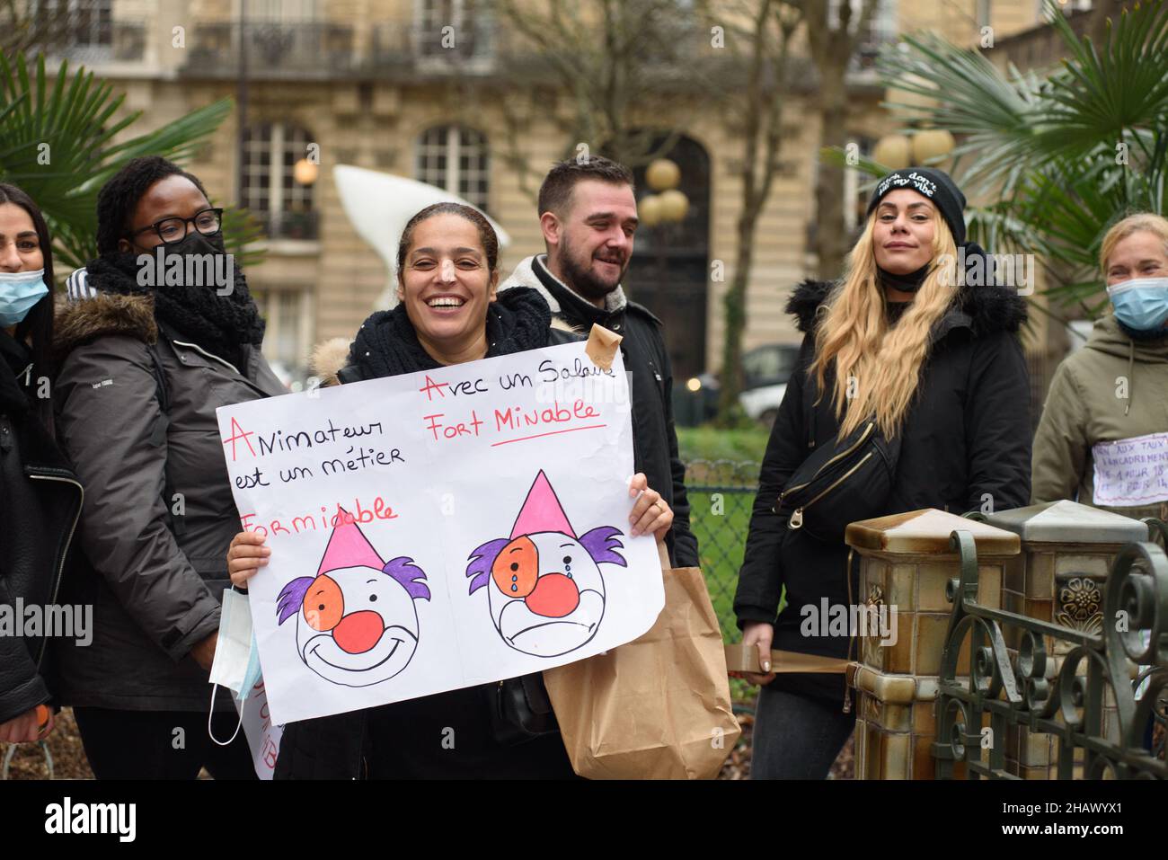 School animators demonstrate to protest against better working ...
