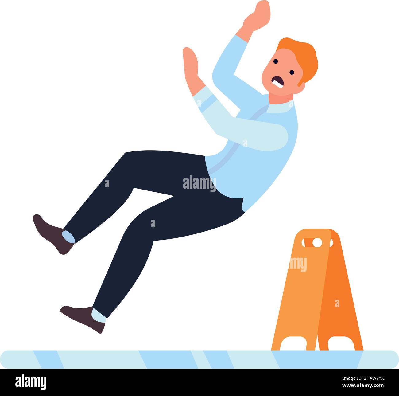 Slip and fall cartoon Cut Out Stock Images & Pictures - Alamy