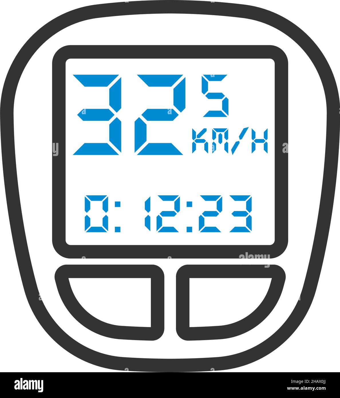 Bike Computer Icon. Editable Bold Outline With Color Fill Design ...