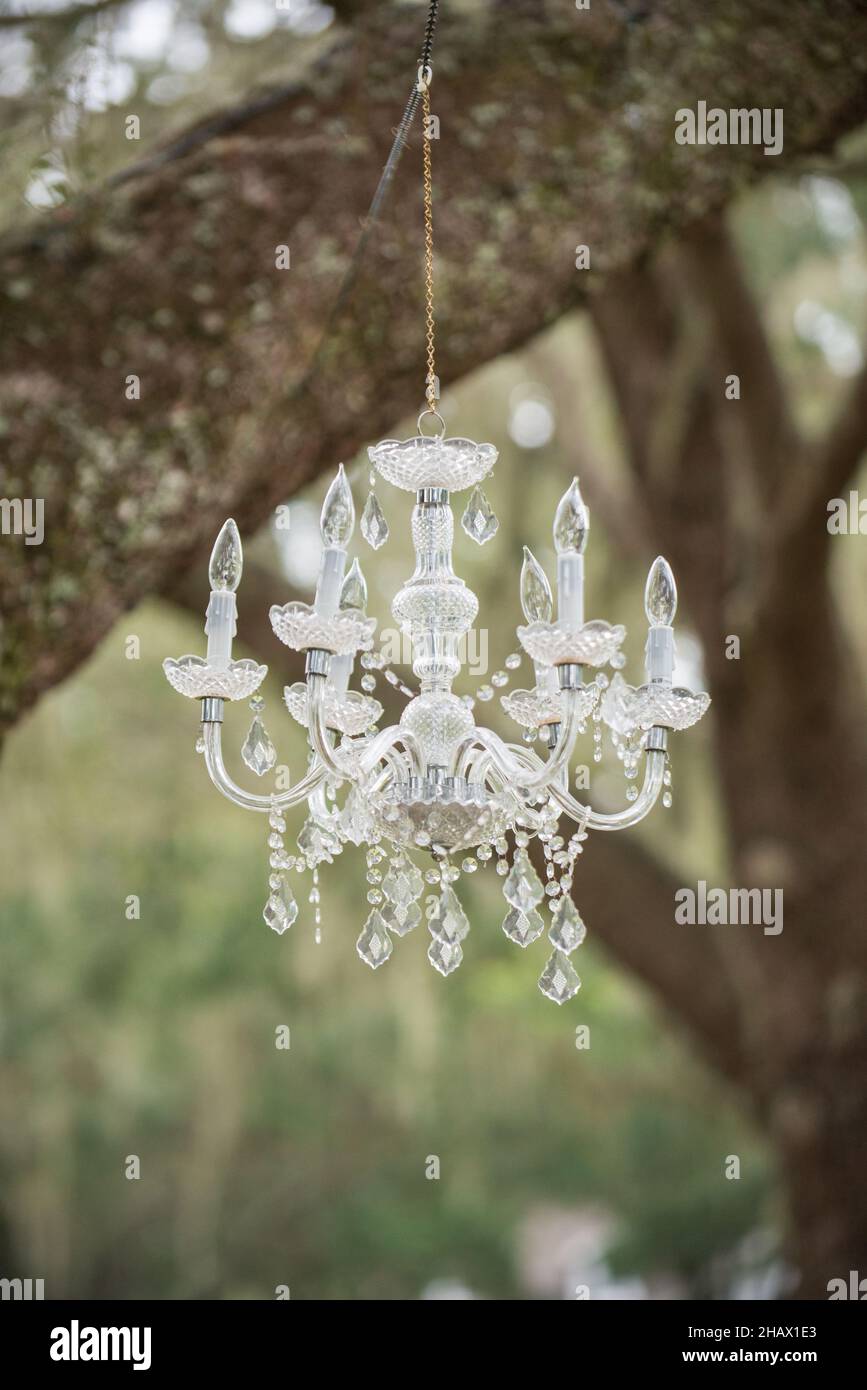 Hanging crystals decoration Stock Photo - Alamy