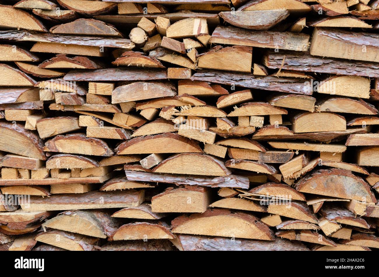 Pile of logs. Texture. Stock Photo