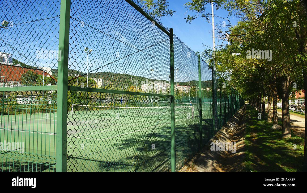 Tennis courts in Valle Hebron, Barcelona, Catalunya, Spain, Europe Stock Photo Alamy