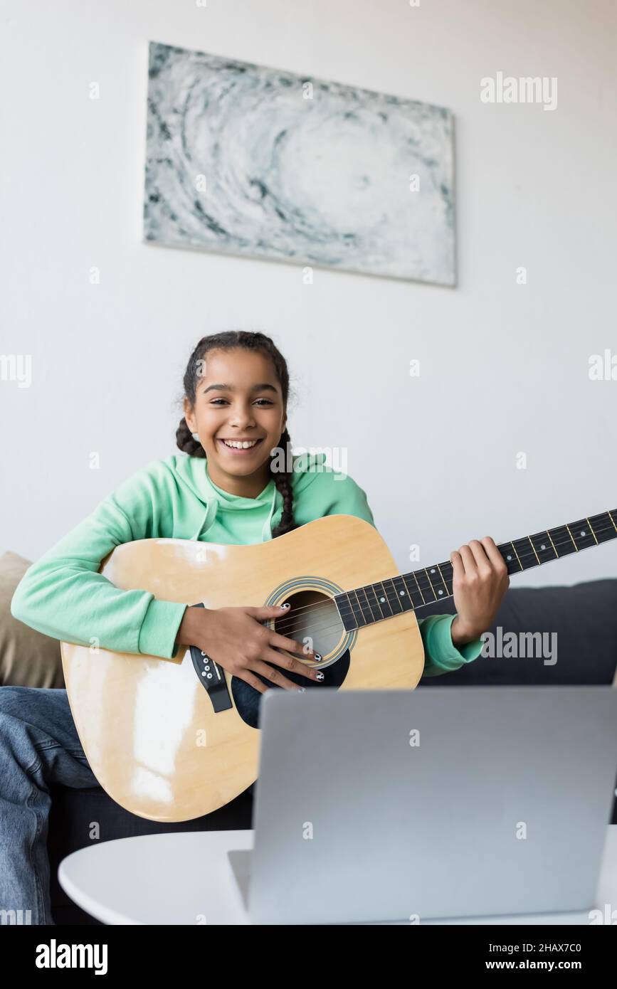 African teen girl laptop hi-res stock photography and images - Alamy
