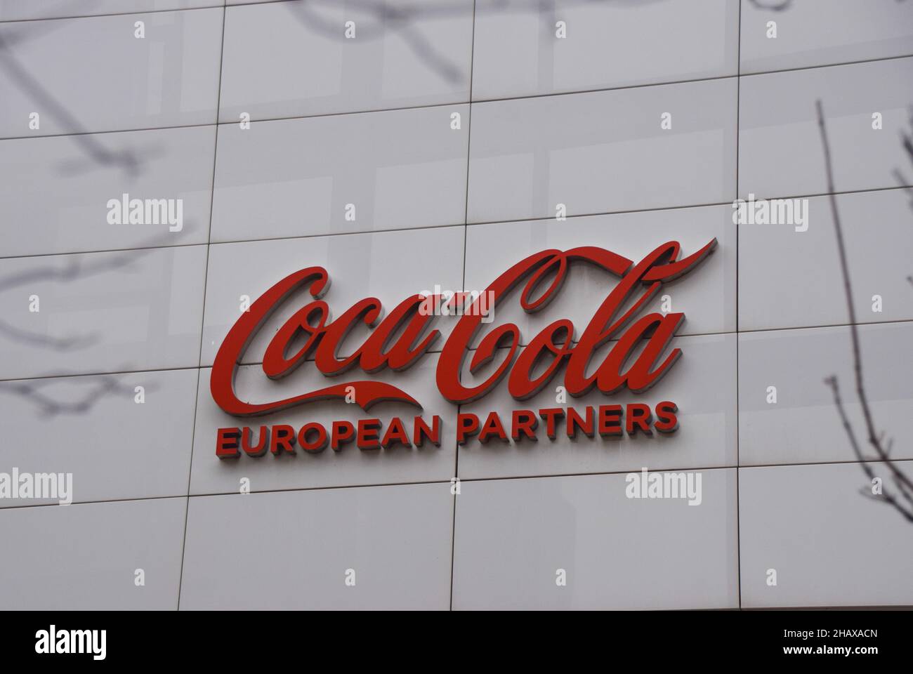London, UK 15th December 2021. Coca-Cola European Partners headquarters in Uxbridge. Stock Photo