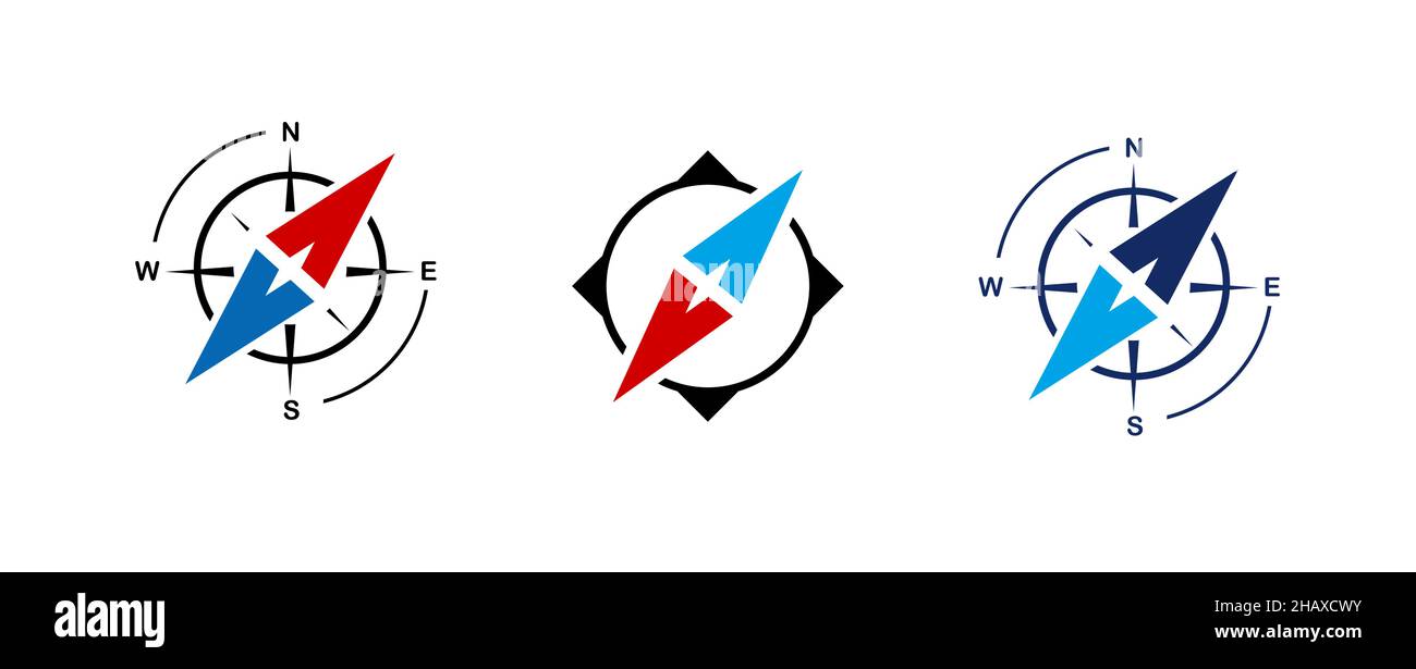 Set navigation icon. Compass sign. Adventure or travel sign icon ...