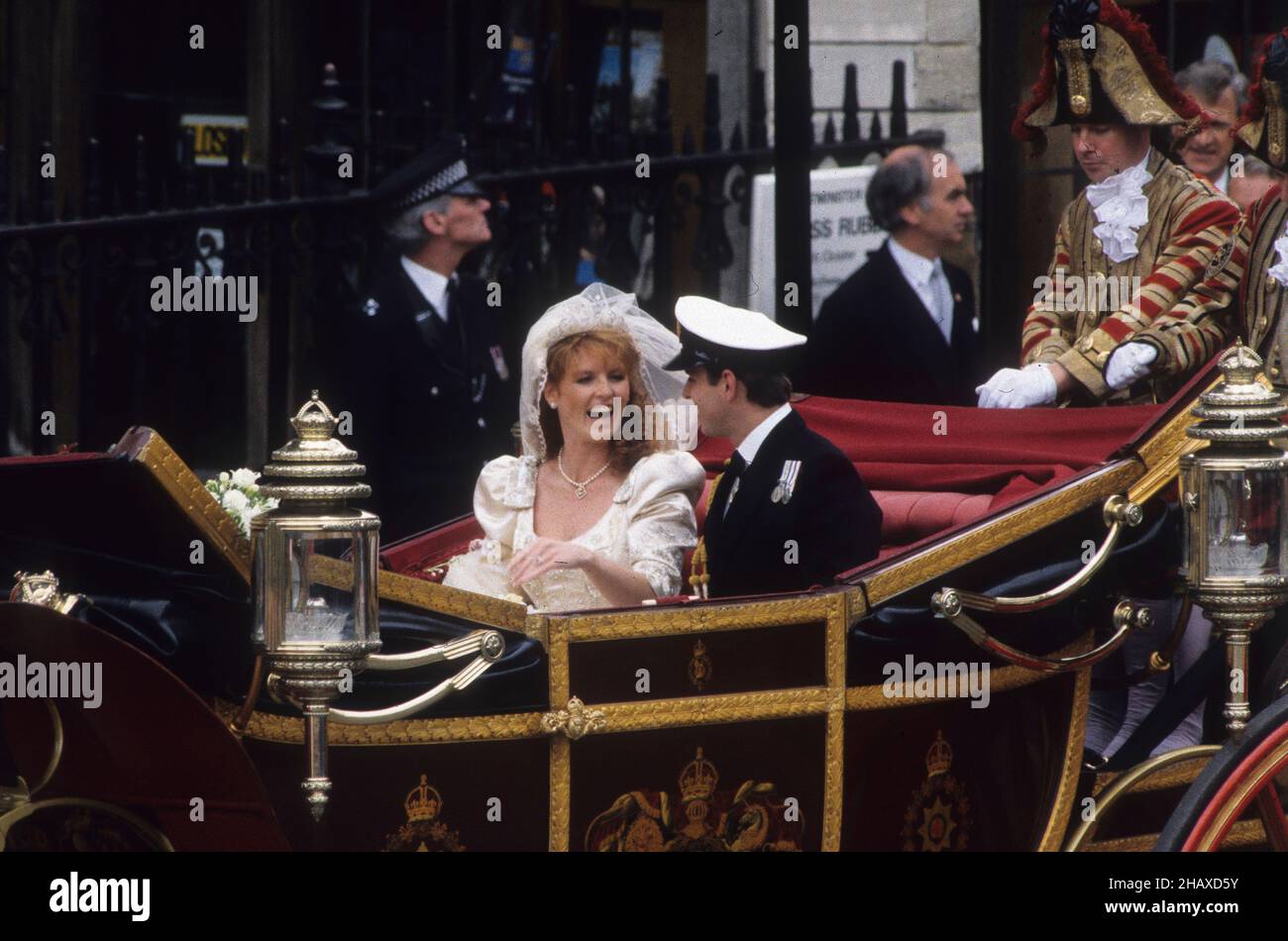 Royal Wedding of Prince Andrew and Sarah Ferguson 23 July 1986 Stock Photo