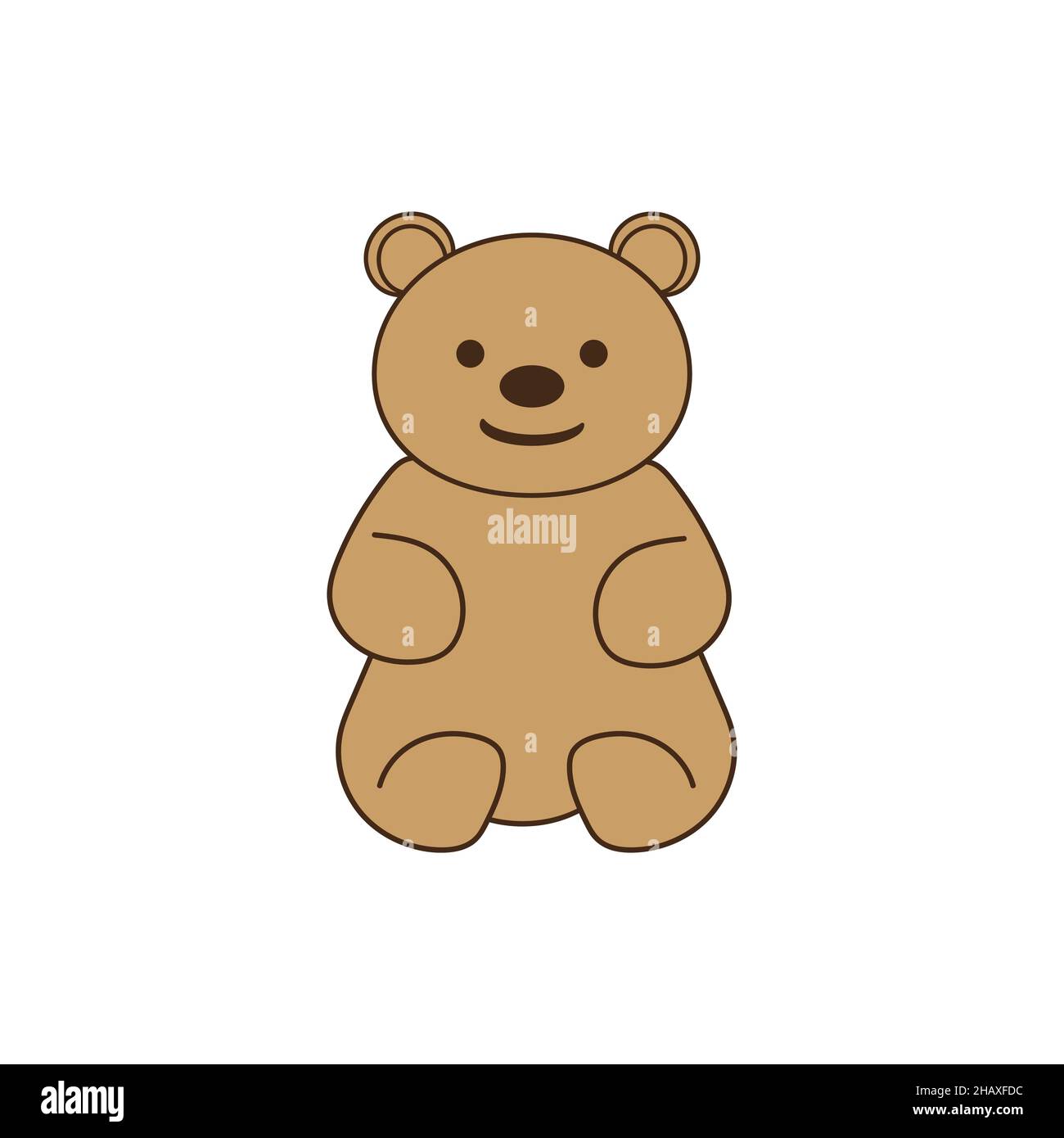Little teddy bear character isolated on white background Stock Vector ...