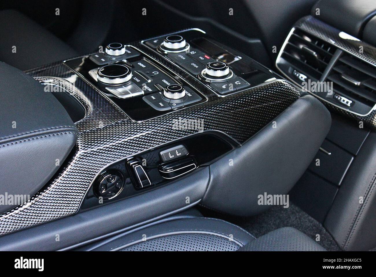 Car interior luxury service. Car interior details Stock Photo - Alamy