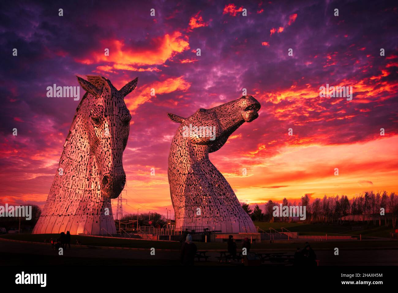 The Kelpies in Helix Park at Falkirk in Scotland are stunning to see