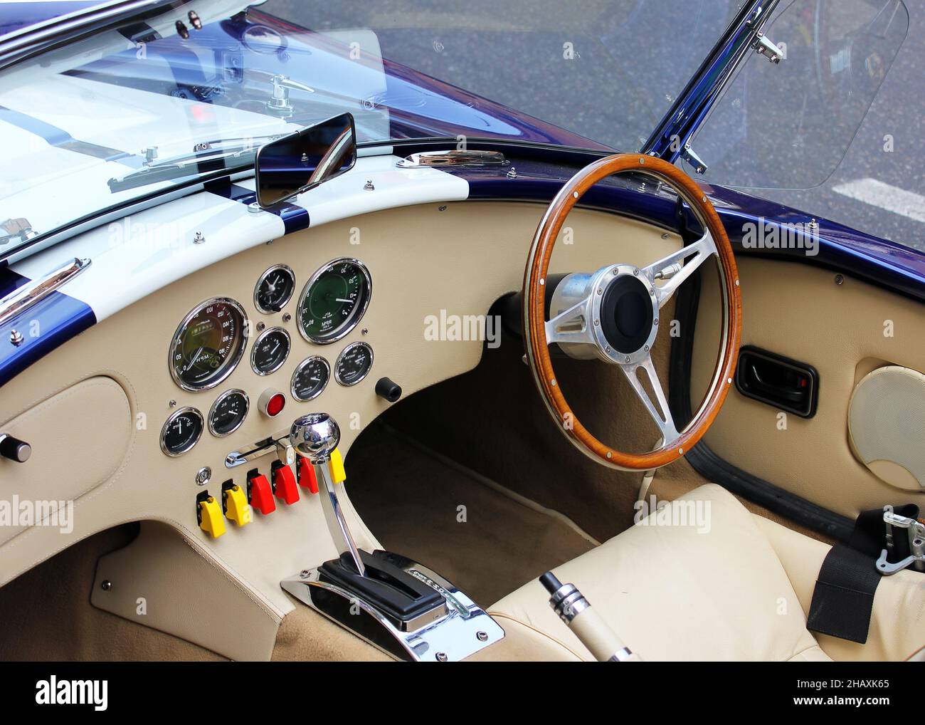 View of the interior of a modern automobile showing the dashboard. Car ...