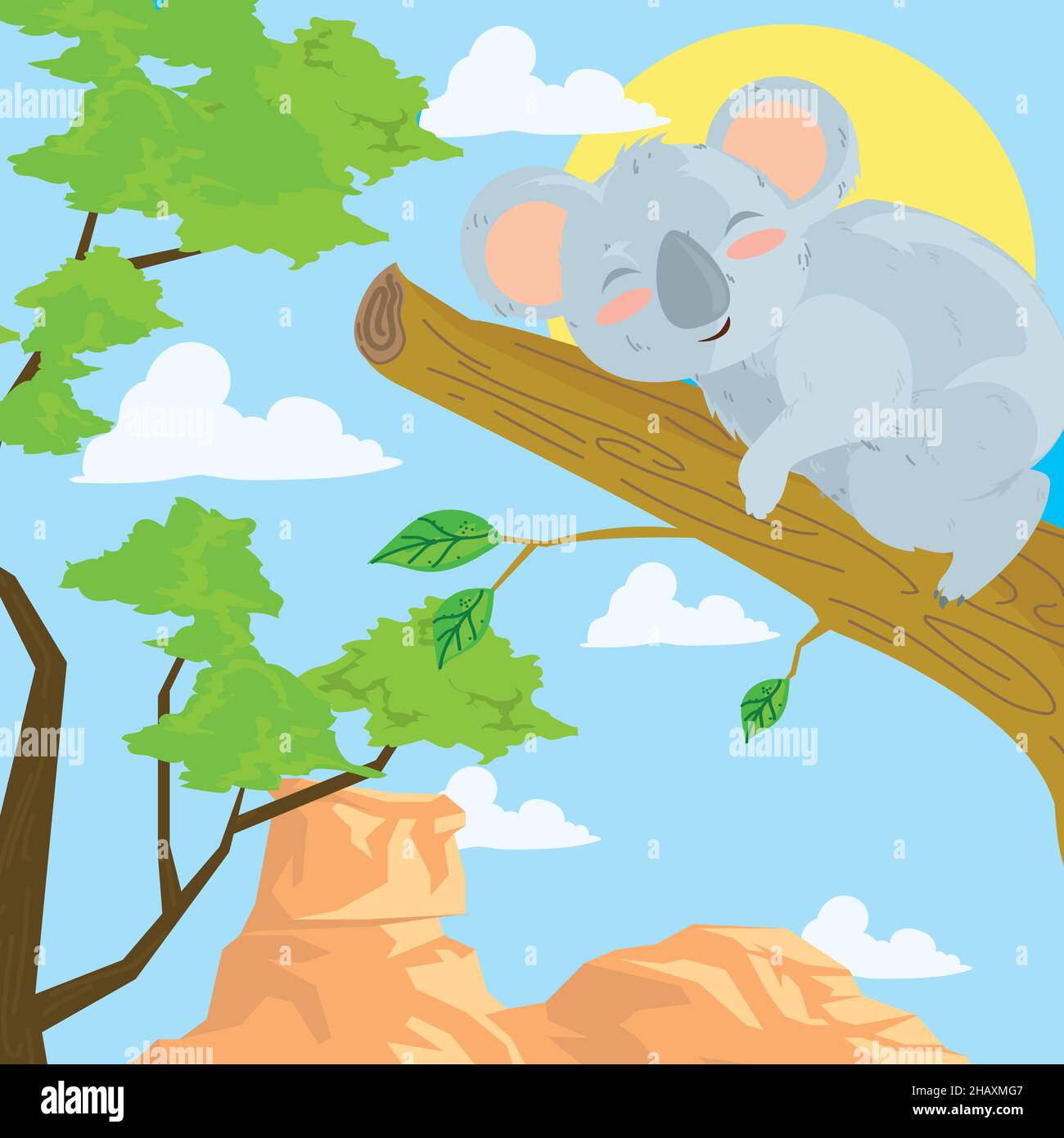 australian koala card on day Stock Vector Image & Art - Alamy