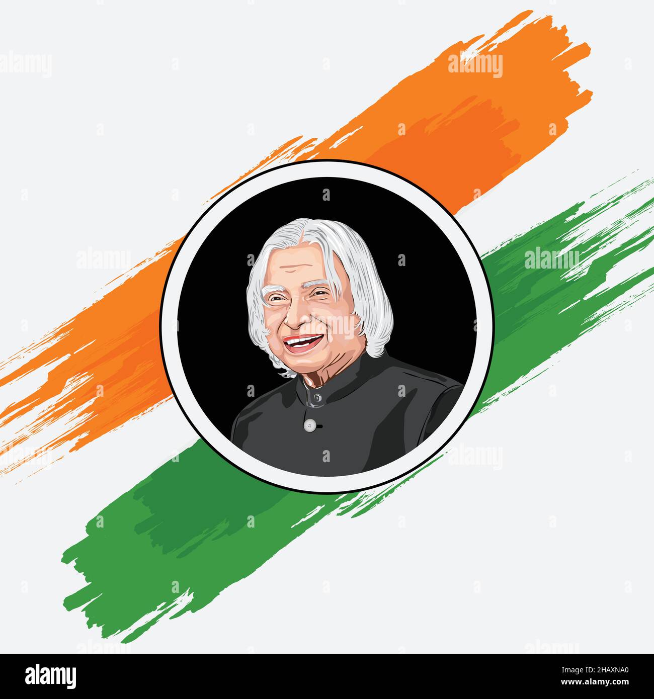 Avul Pakir Jainulabdeen Abdul Kalam was an Indian aerospace scientist who served as the 11th president of India from 2002 to 2007. Stock Vector