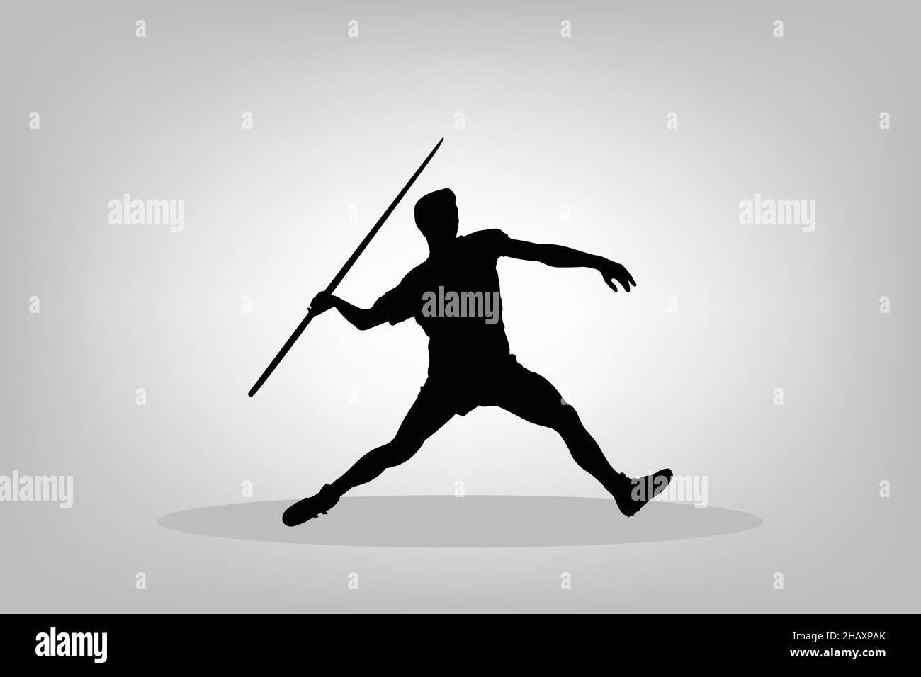 Javelin throwing Athlete. Javelin throw, athlete throwing, isolated ...