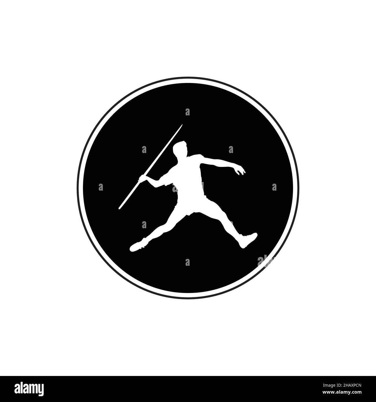 Javelin throwing Athlete. Javelin throw, athlete throwing, isolated