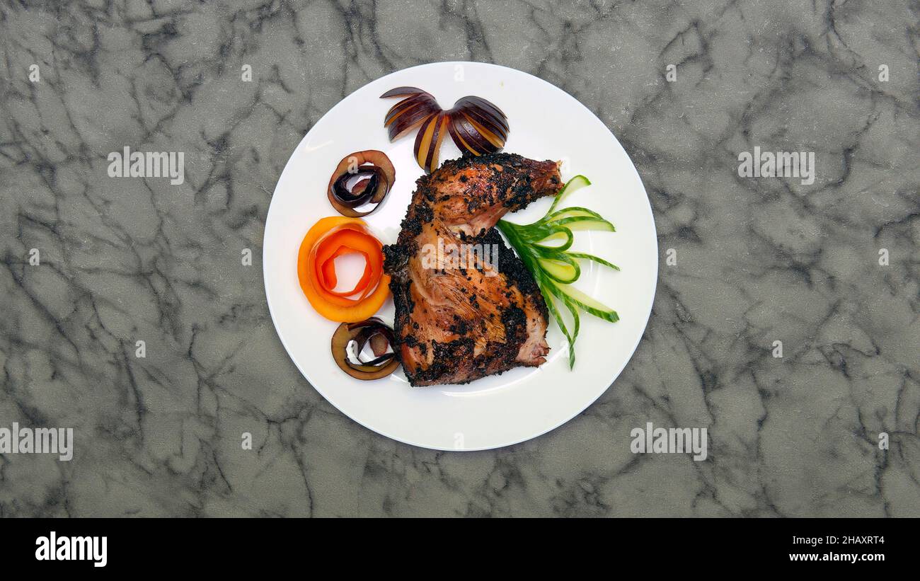 Jerk chicken Jamaican & West Indian Food Stock Photo Alamy