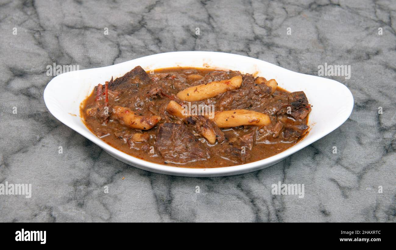 Pepper steak Jamaican & West Indian Food Stock Photo Alamy