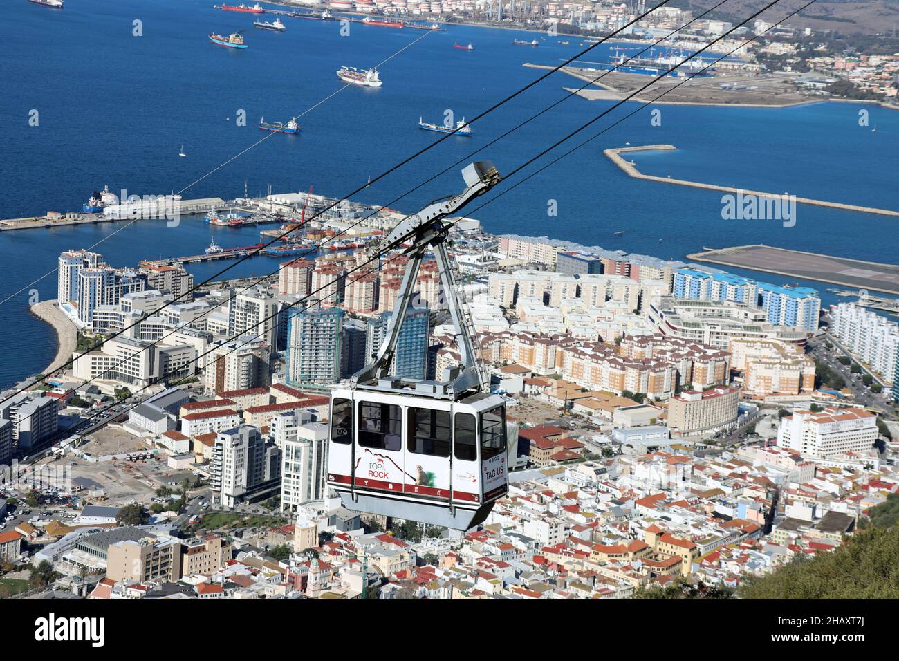 Gibraltar Cable Car Stock Photo Alamy