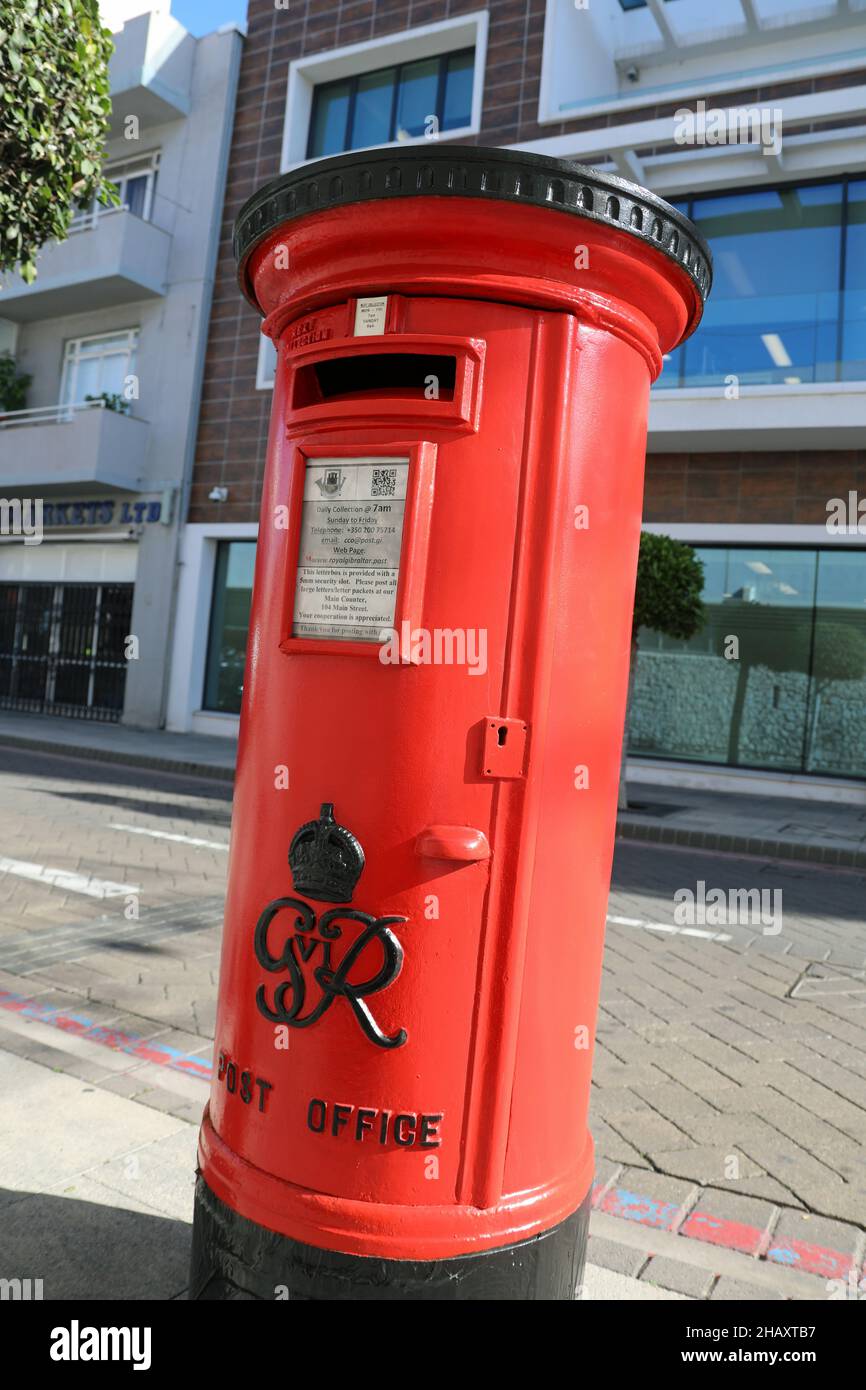 George VI Letterbox in Gibraltar Stock Photo