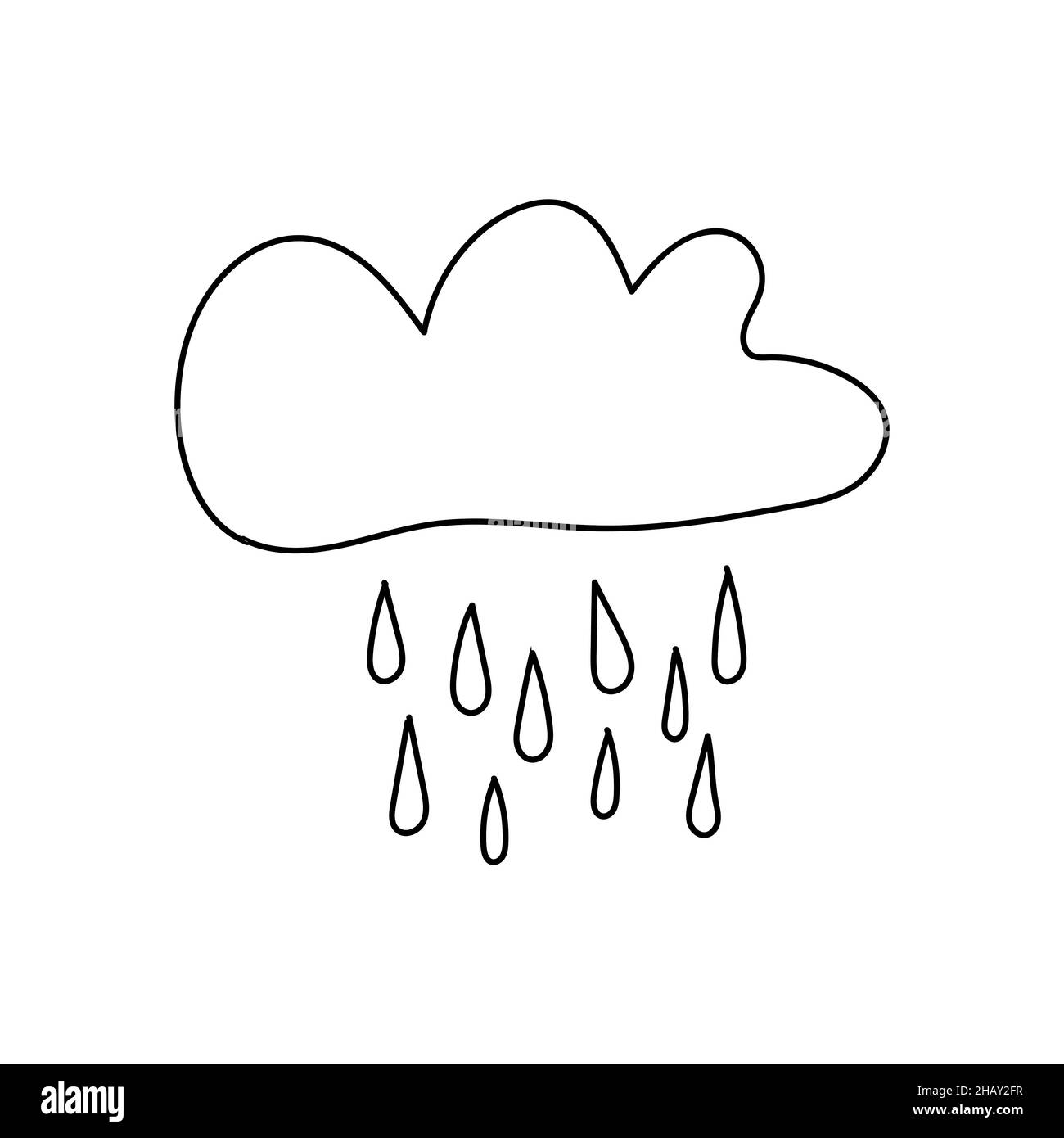 Icons of cloud and lightning on a white background Stock Vector Image ...