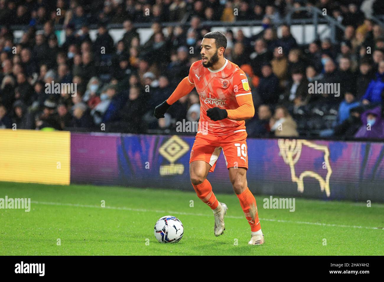 Keshi Anderson #10 of Blackpool during the game Stock Photo