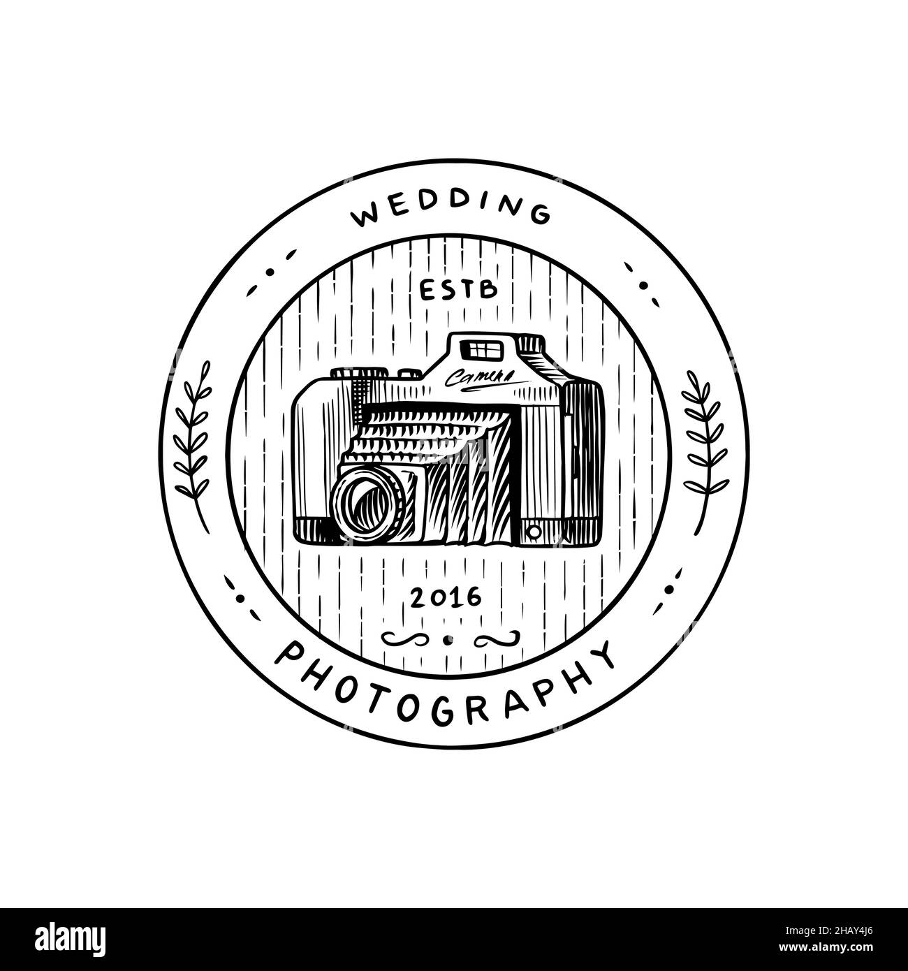 Photo Camera Poster or Emblem Logo Stock Vector  Illustration of device  element 88754613