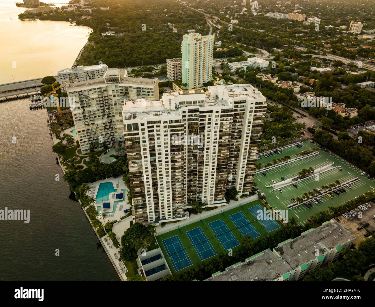 Aerial photo Brickell Bay Club Condominium Stock Photo - Alamy