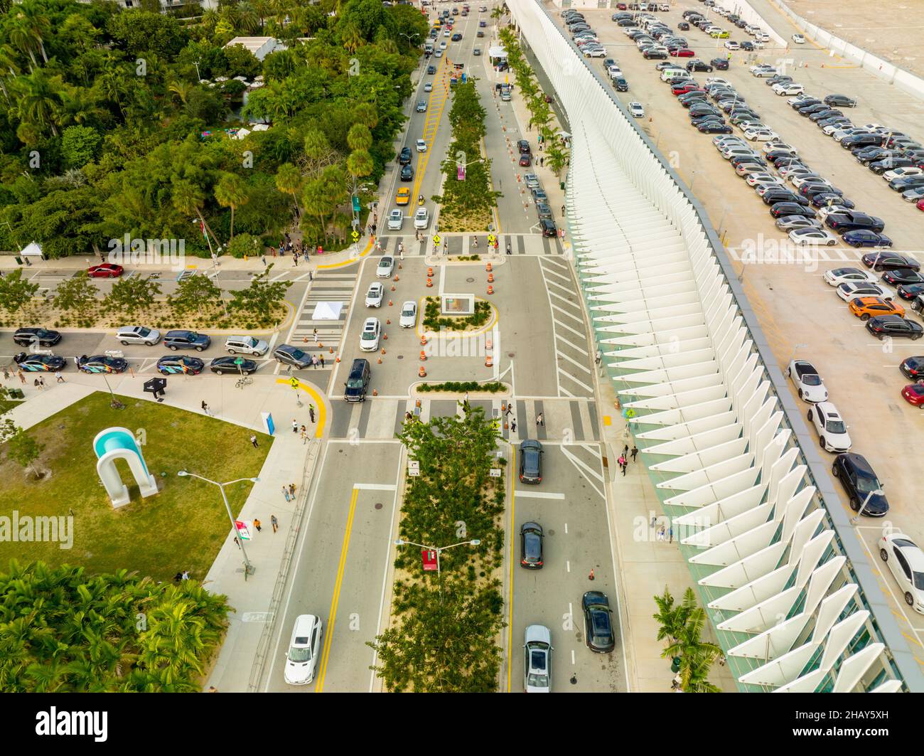 Miami Beach Convention Center building Stock Photo