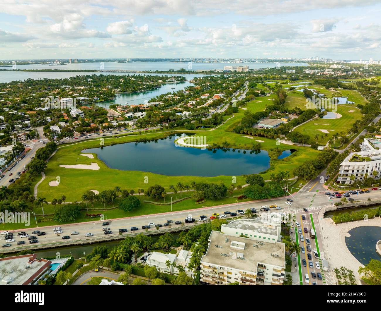 Miami Beach golf course landscape photography Stock Photo - Alamy