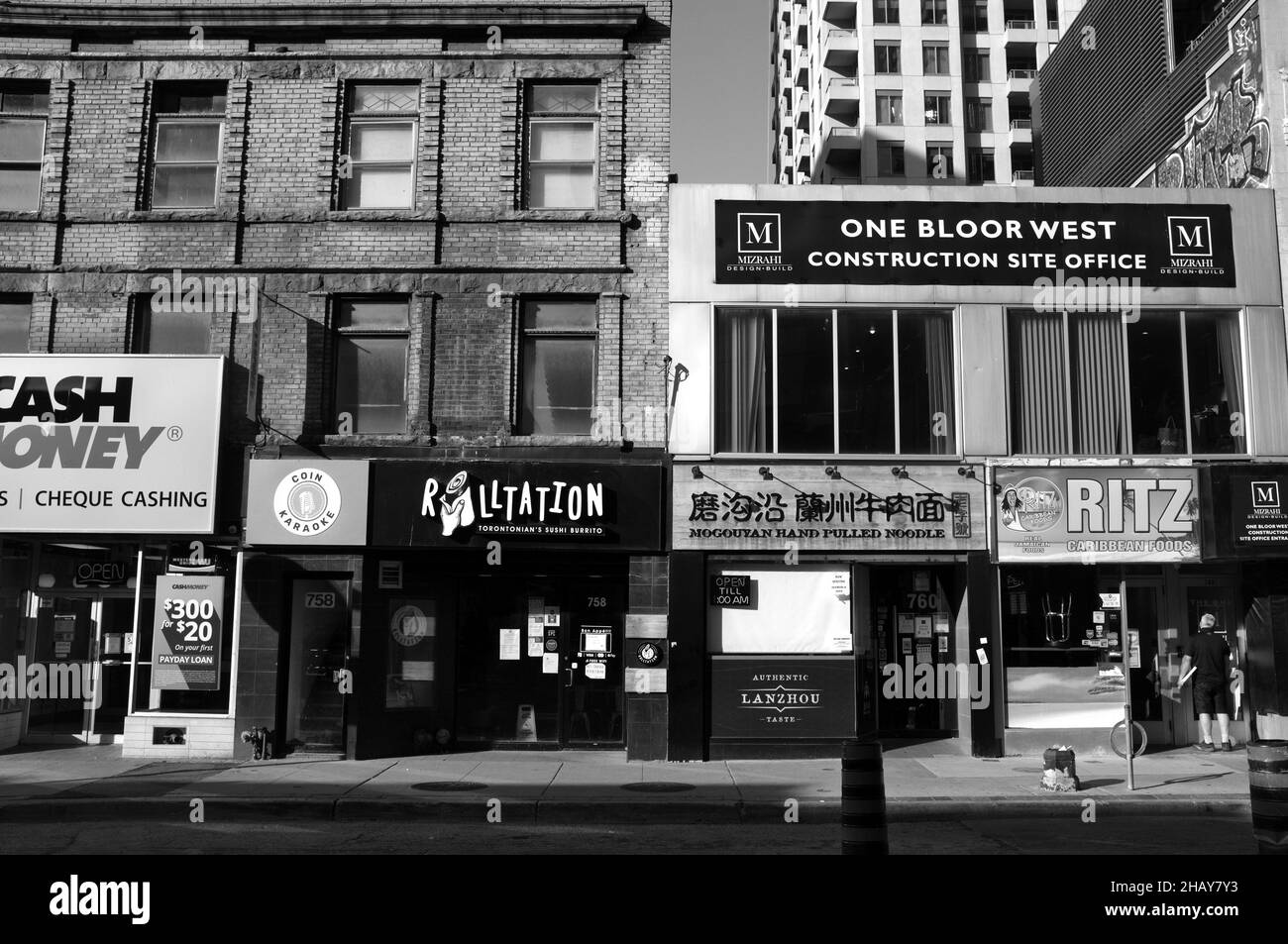 Pandemic economic crisis along Yonge Street, in Downtown Toronto Stock Photo