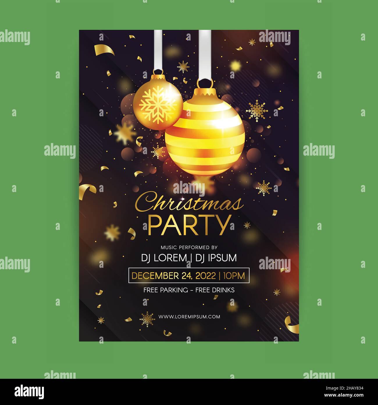realistic-christmas-party-poster-template-vector-design-illustration