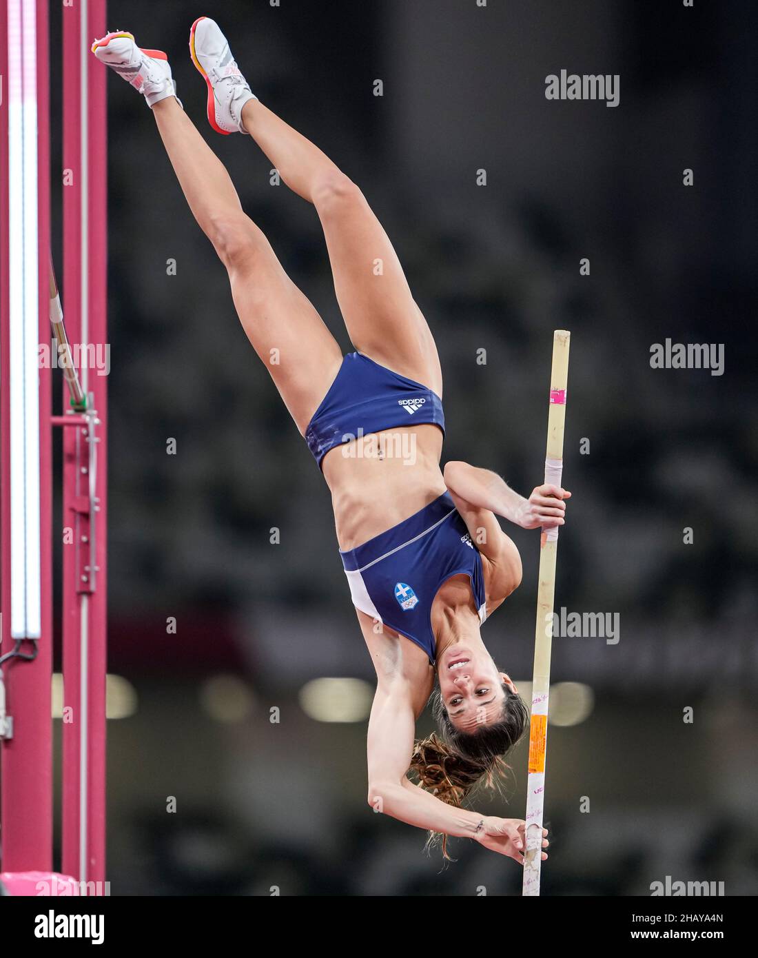 Katerina Stefanidi participating in the Tokyo 2020 Olympics in the pole